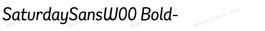 SaturdaySansW00 Bold字体转换